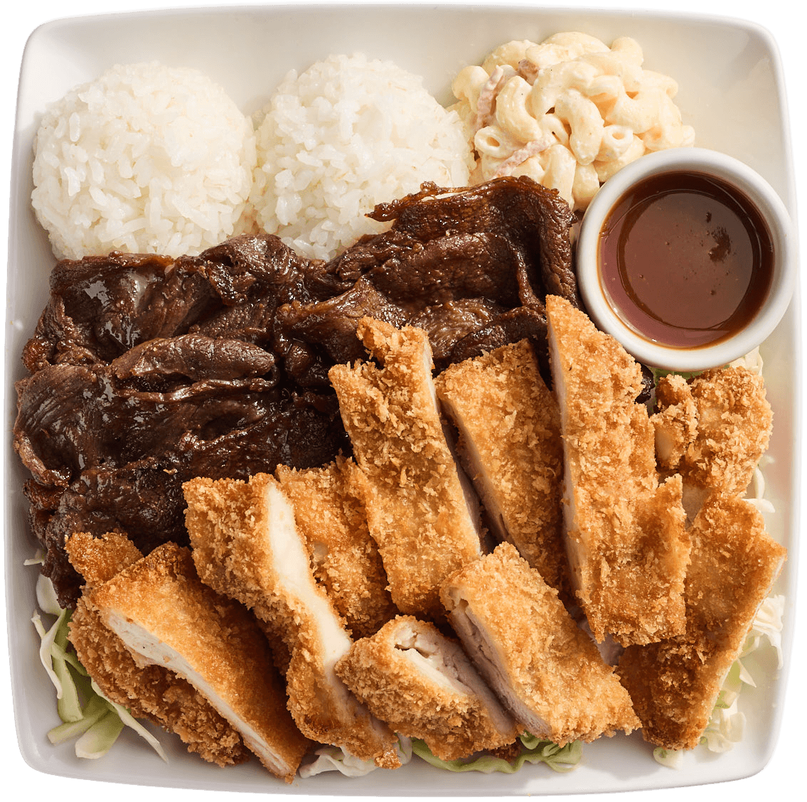 Half & Half Meat Combo plate